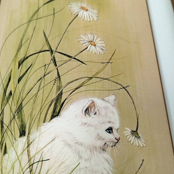 Vintage cats and daisies art decor - Picture 5 of 10